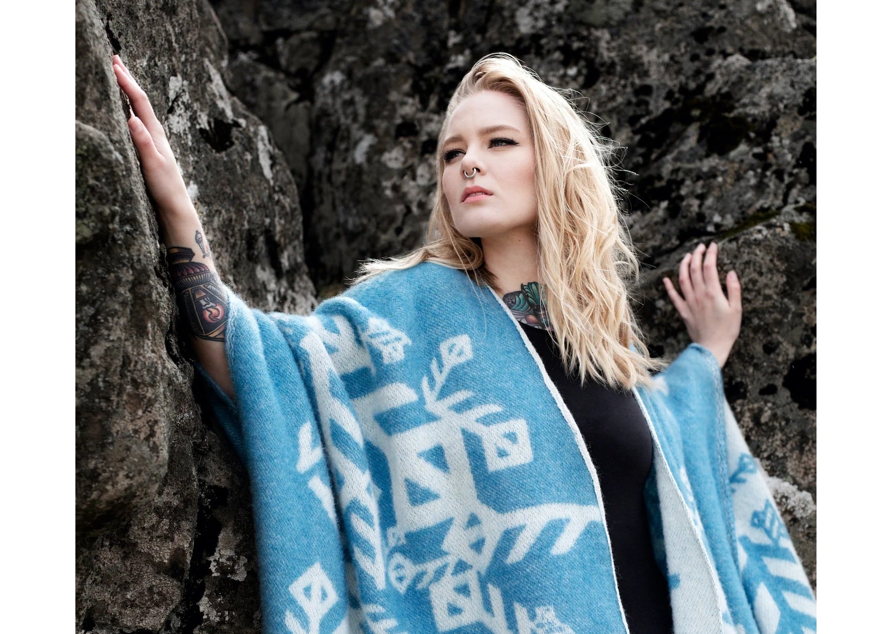 Wool Capes Woven With Ancient Nordic Power: Love and Strength Bindrunes