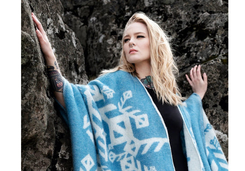 Wool Capes Woven With Ancient Nordic Power: Love and Strength Bindrunes