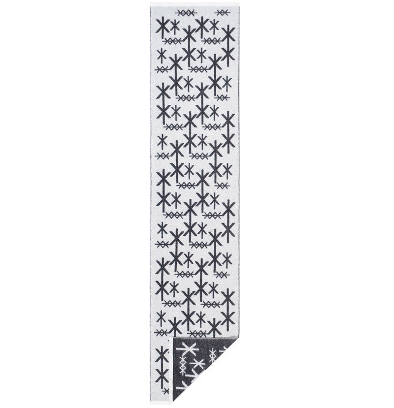 Scarf Merino STRENGTH – Black | Small Runic Symbols