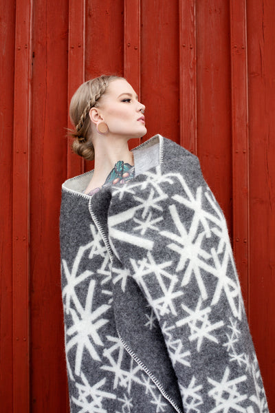 Nordic Strength Wool Blanket - Dark Grey