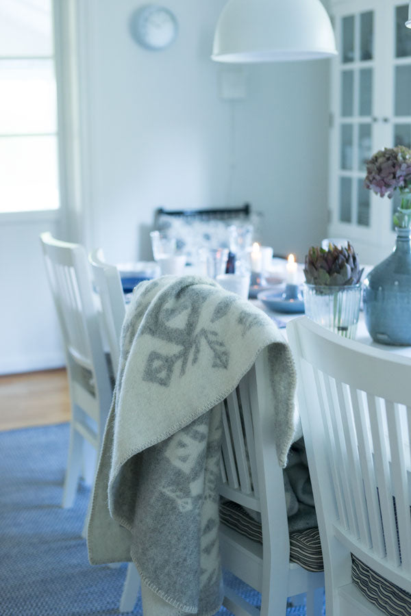 Nordic Love Wool Blanket - Light Grey