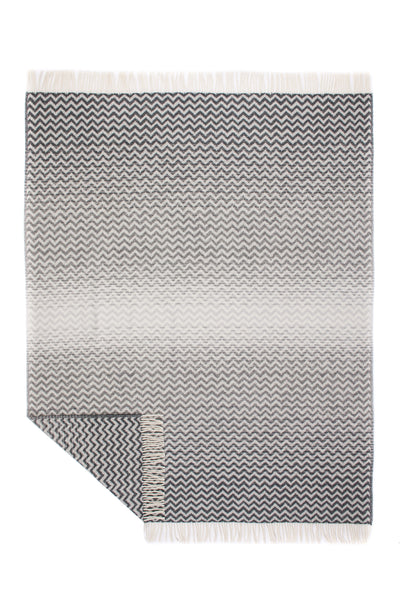 Modern Ombre Wool Throw – Chevron Design for Stylish Living
