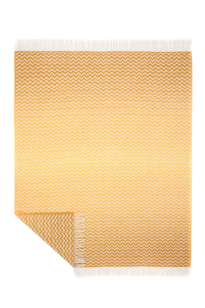 Yellow Soft Chevron Wool Throws – Sustainable New Zealand Wool