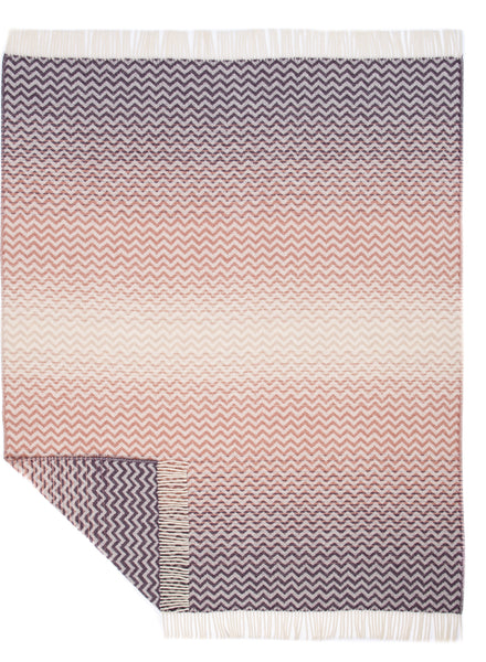 Luxury Ombre Chevron Pattern  Wool Blankets. Icelandic design. Alrun