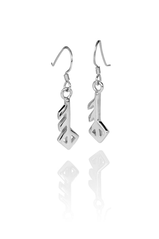 Love / Ást Silver Earrings