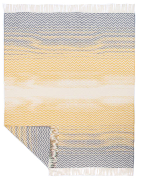 Iceland Ombre Wool Throw – Chevron Design for Stylish Living