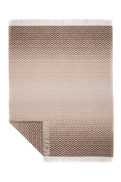 Luxury Ombre Chevron Pattern  Wool Blankets. Alrun Nordic Design