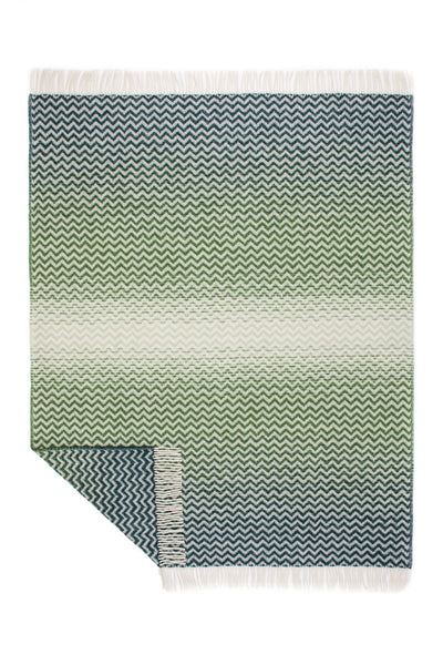 Modern Ombre Wool Throw – Chevron Design for Stylish Living
